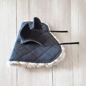 ZESTAW DLA KONIKA HH A3  DERKA/CZAPKA KOLOR CIEMNY SZARY