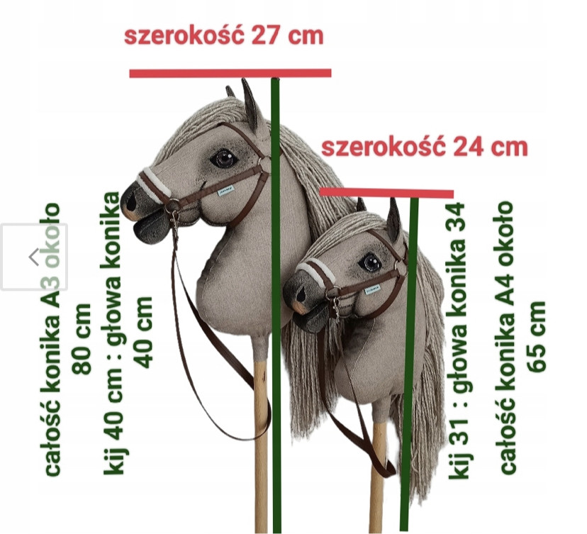 Hobby Horse mniejszy A4 CZERWONOBUŁANA - obrazek 2
