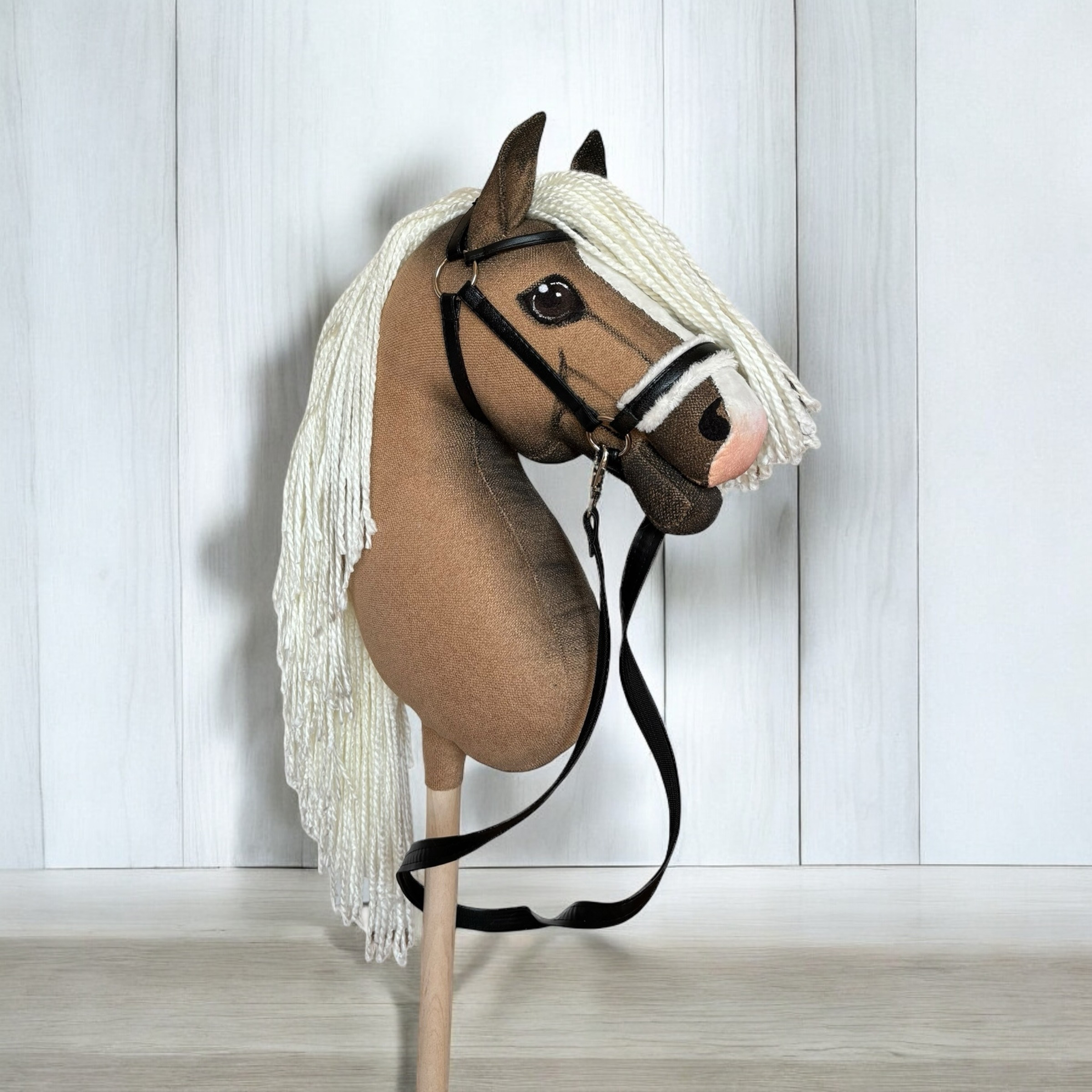 Obstacle Hobby Horse 120 Cm Réglable - Pour Cheval Sur Bâton, Jeu Enfant, Pieds Stables, Barre Tombante, Bois Pondu