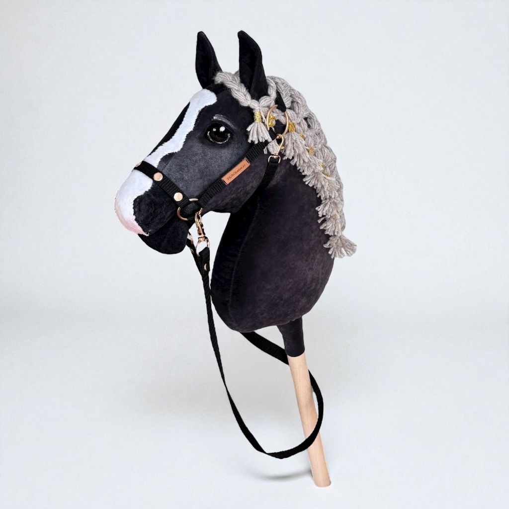 KONIK HH A4 REALISTIK CIEMNNY SZARY W WARKOCZACH - obrazek 3