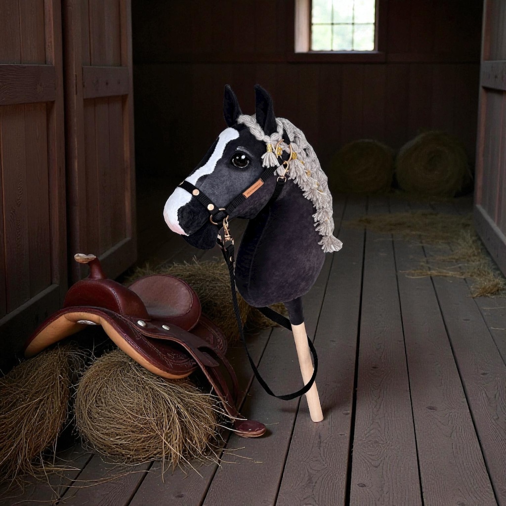 KONIK HH A4 REALISTIK CIEMNNY SZARY W WARKOCZACH - obrazek 2