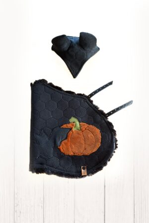 ZESTAW DLA KONIKA HH A4  DERKA/CZAPKA KOLOR  czarny Halloween